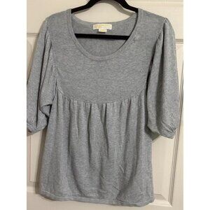 Michael Kors Womens Light Sweater Blouse Gems Sz Medium Med Gray So Cute